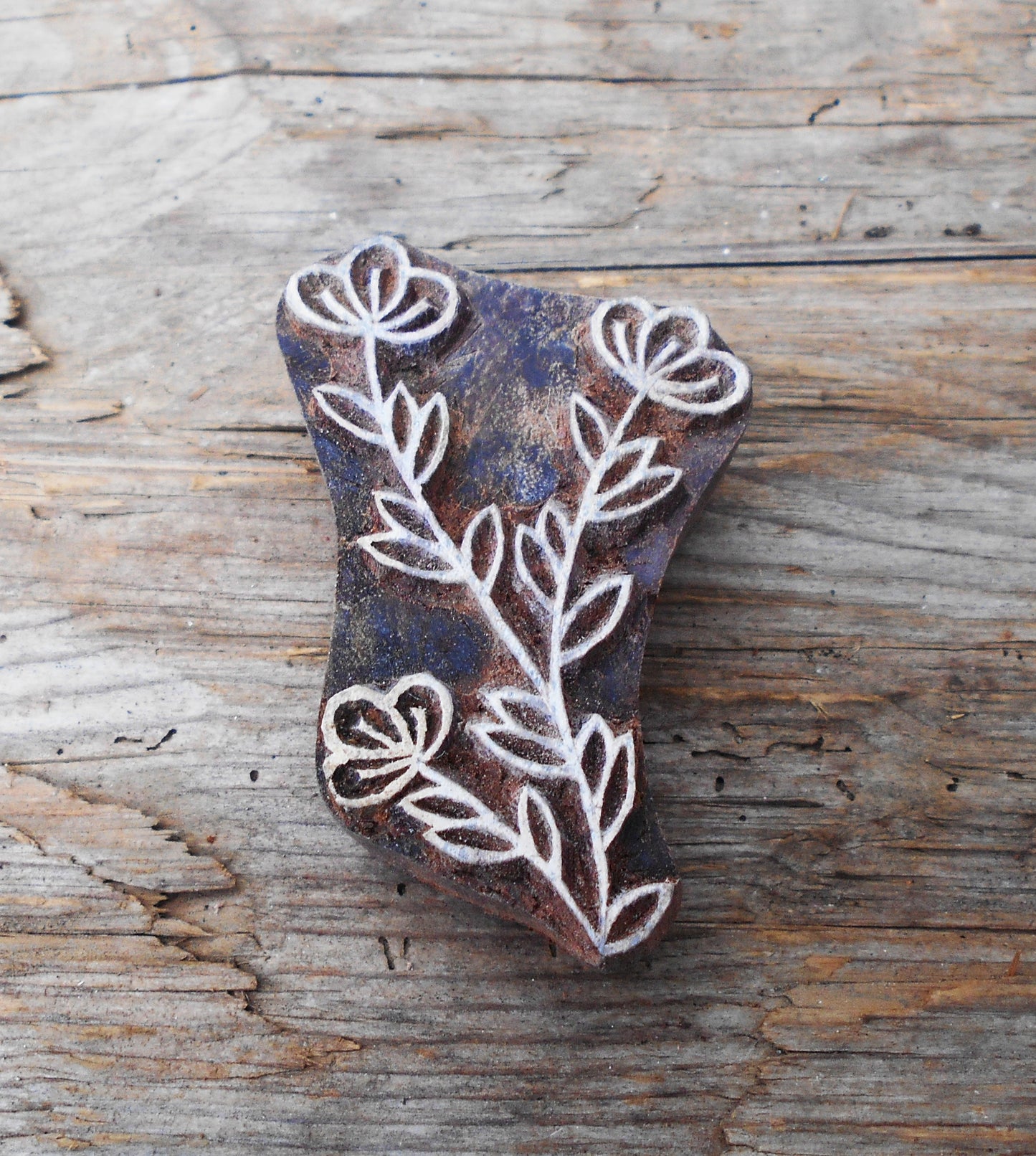 Stoffdruckstempel, Holzdruckstempel, Motivstempel, Blaudruckstempel