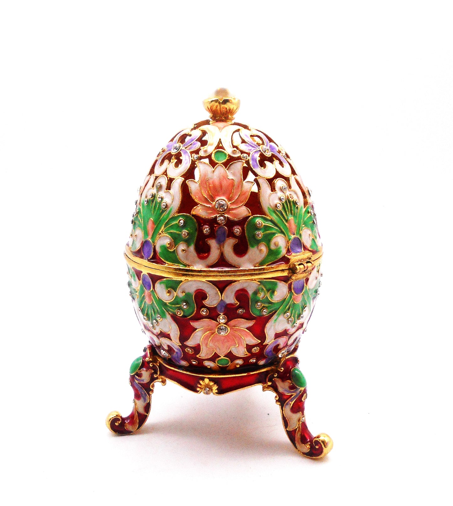 Fabergé Ei mit Glitzerstrass, Schmuck-Osterei, riesig