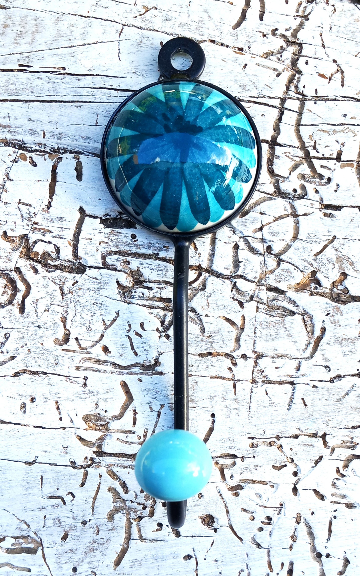 Keramikhaken Blautöne