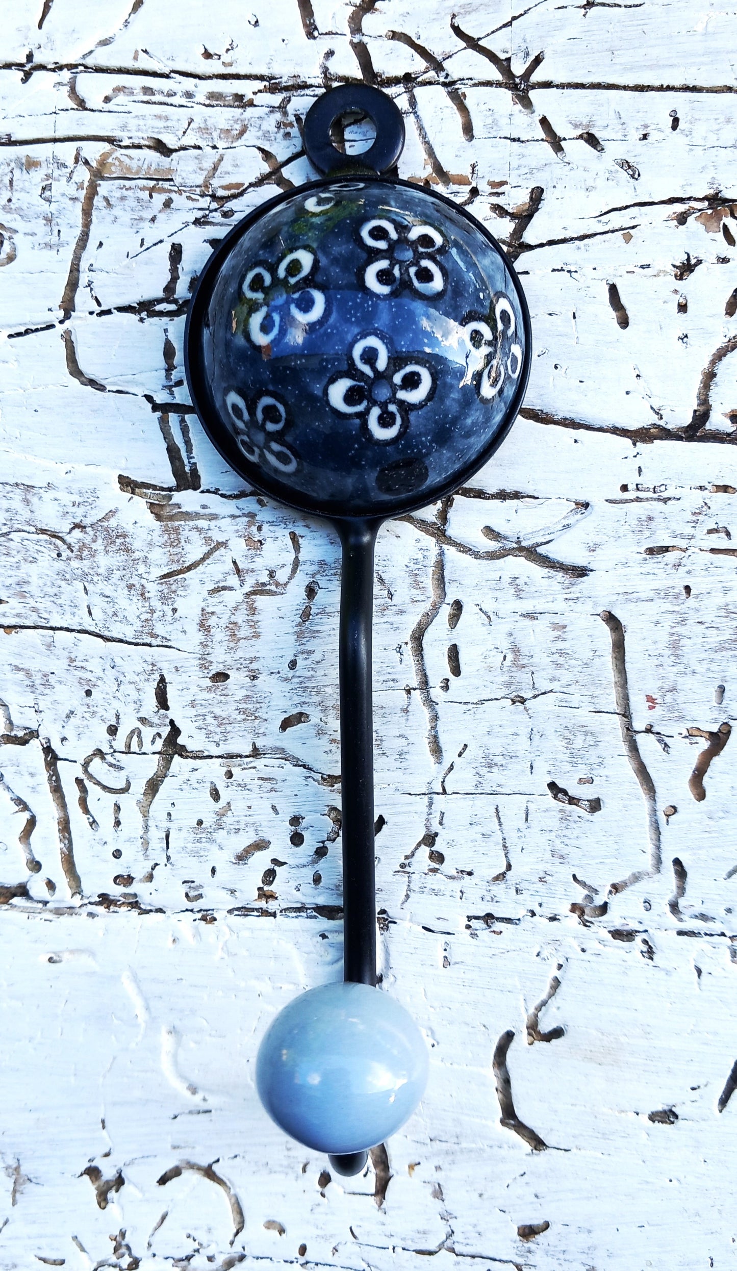 Garderobenhaken, Keramikhaken, Wandhaken, Kleiderhaken, grau