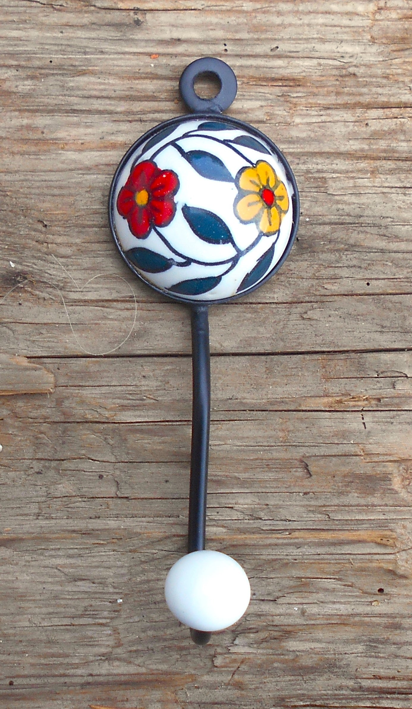 Garderobenhaken, Keramikhaken, Wandhaken, Kleiderhaken, weiß