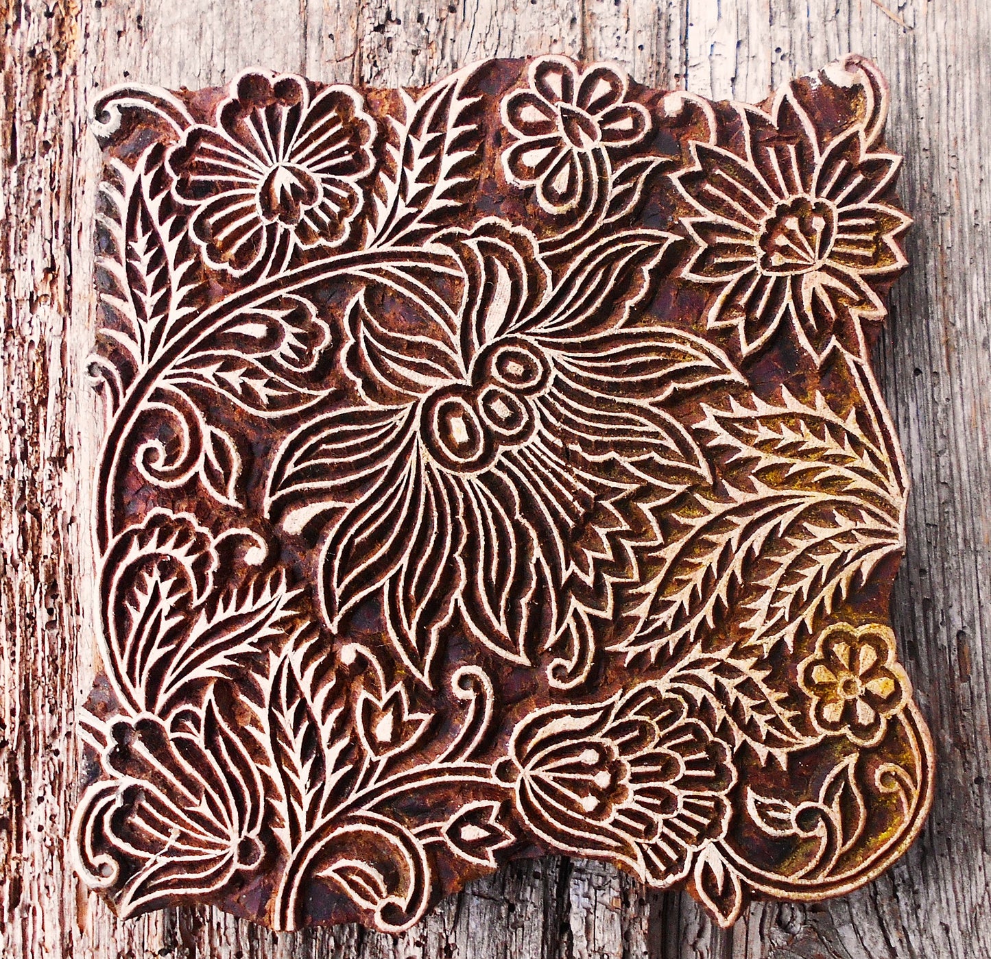 Stoffdruck Stempel, Holzdruckstempel, Motivstempel, Blaudruckstempel, Textildruck