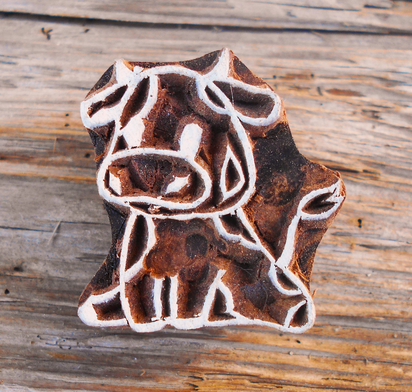 Tierstempel, Stoffdruckstempel, Holzdruckstempel, Blaudruckstempel, Kuh