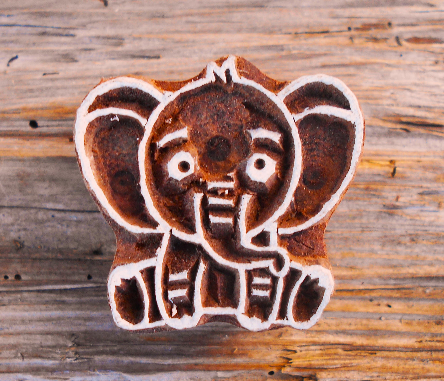 Tierstempel, Stoffdruckstempel, Holzdruckstempel, Blaudruckstempel, Elefant