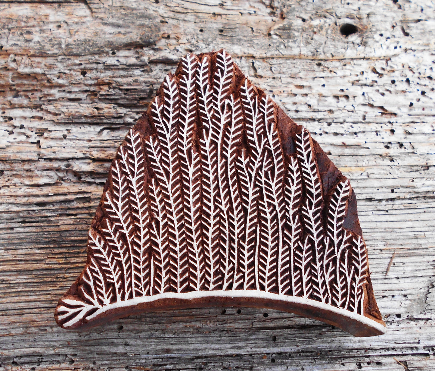 Holzstempel Stoffdruck, Gräser