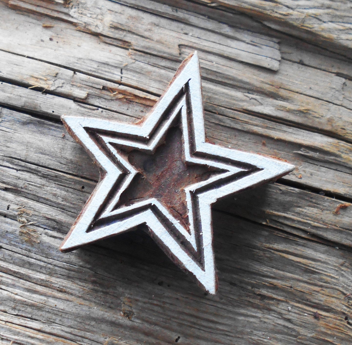Druckstempel, Holzdruckstempel, Motivstempel, Blaudruckstempel, Stoffdruckstempel-Stern