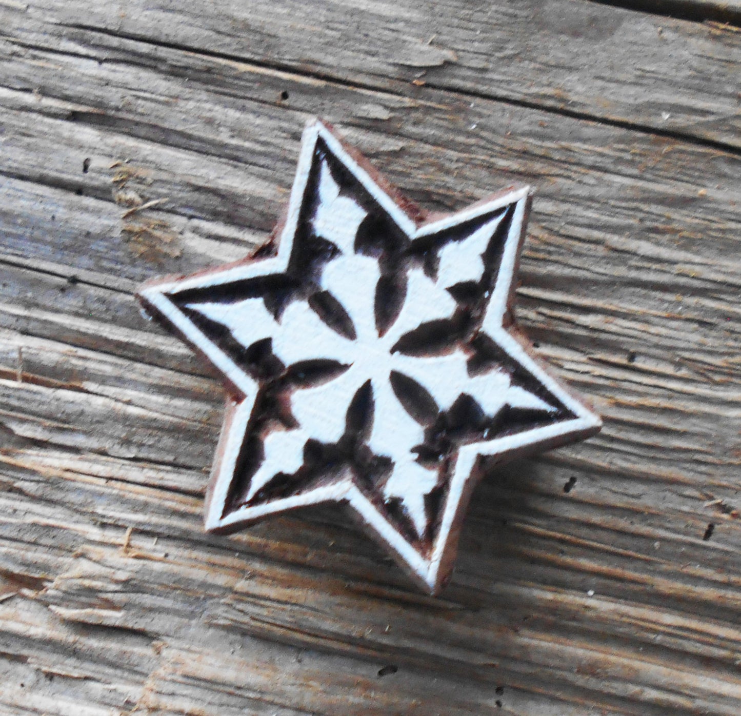 Druckstempel, Holzdruckstempel, Motivstempel, Blaudruckstempel, Stoffdruckstempel-Stern