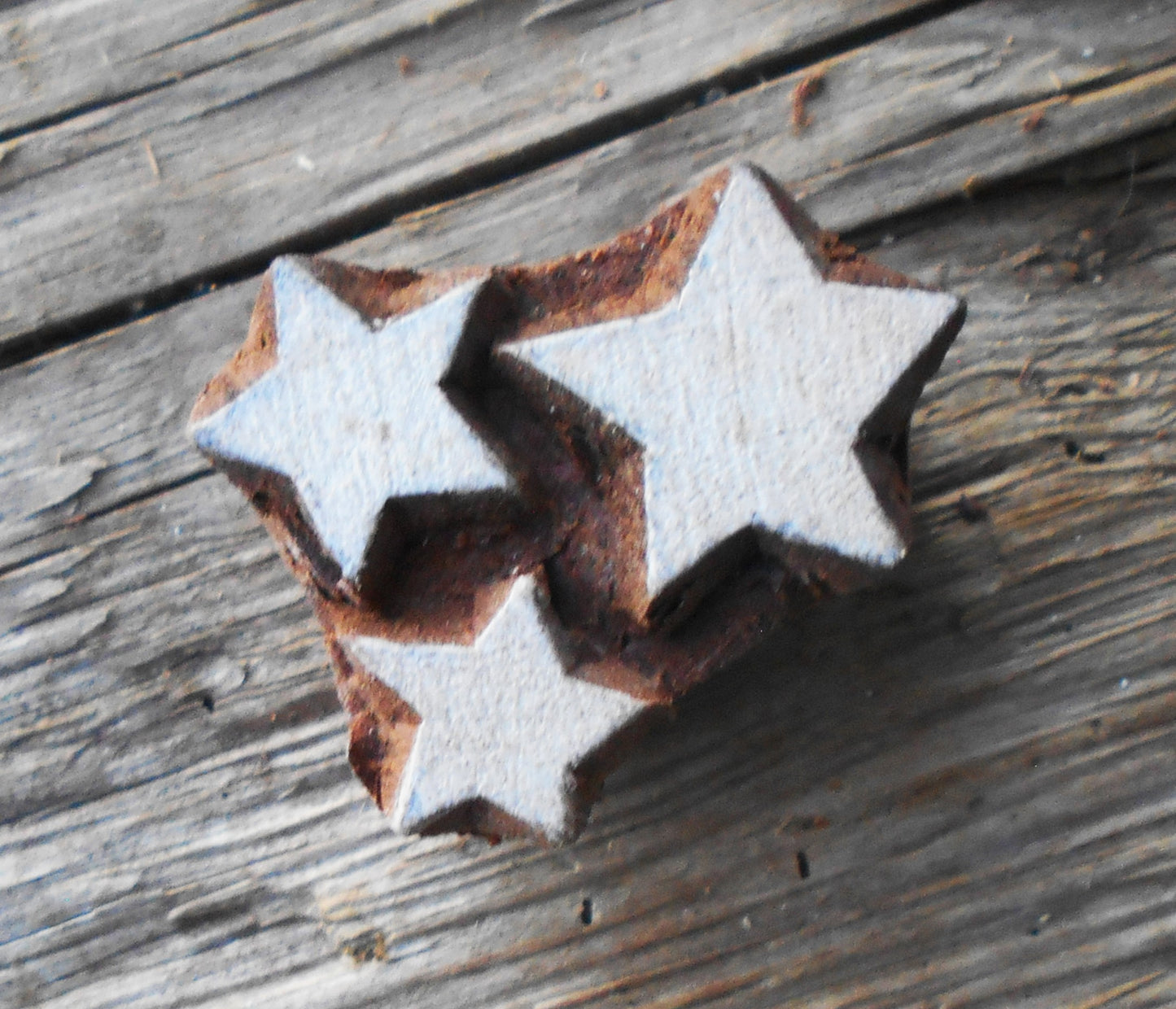 Druckstempel, Holzdruckstempel, Motivstempel, Blaudruckstempel, Stoffdruckstempel-Sterne