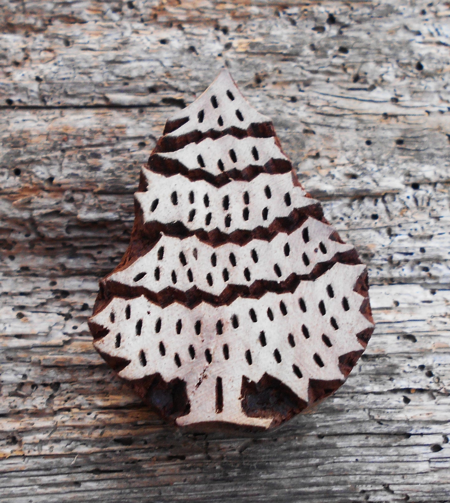 Stoffdruckstempel, Holzdruckstempel, Motivstempel, Blaudruckstempel, Baum