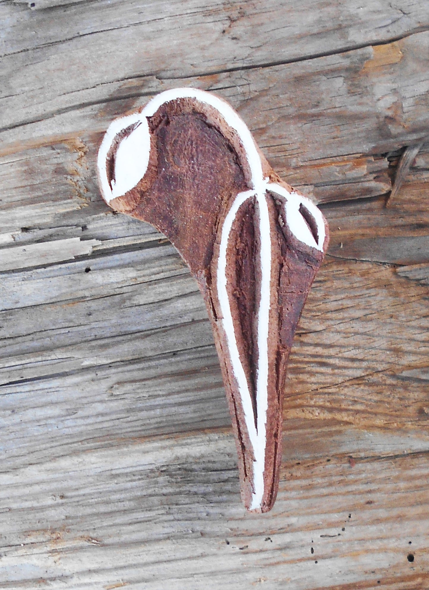 Stoffdruckstempel, Holzdruckstempel, Motivstempel, Blaudruckstempel, Blume