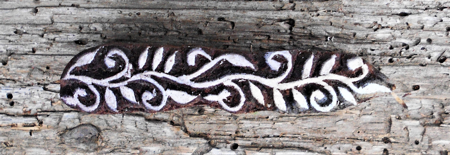 Bordürenstempel, Blaudruckstempel, Stoffdruckstempel, Textilstempel, Holzdruckstempel