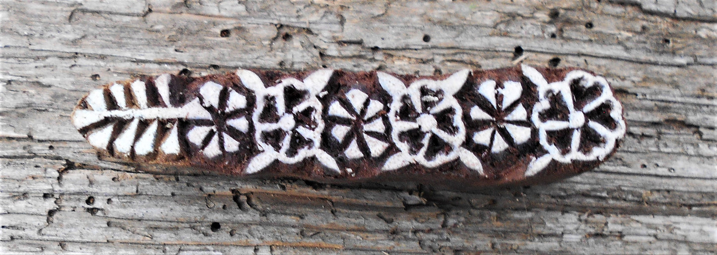 Bordürenstempel, Blaudruckstempel, Stoffdruckstempel, Textilstempel, Holzdruckstempel