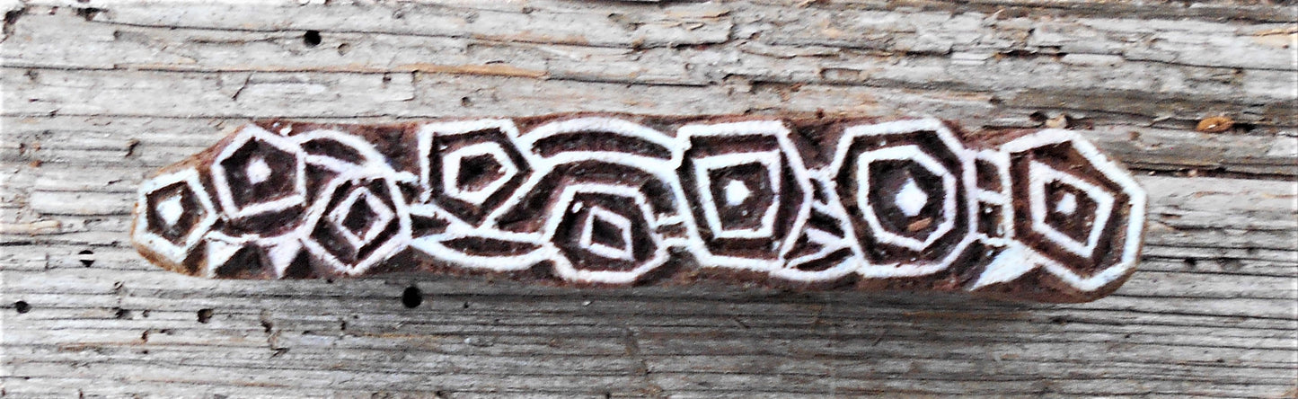 Bordürenstempel, Blaudruckstempel, Stoffdruckstempel, Textilstempel, Holzdruckstempel