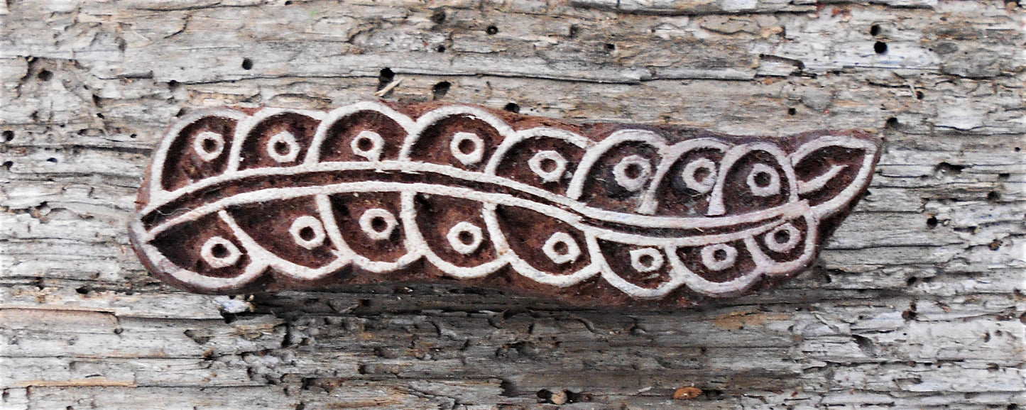 Bordürenstempel, Blaudruckstempel, Stoffdruckstempel, Textilstempel, Holzdruckstempel