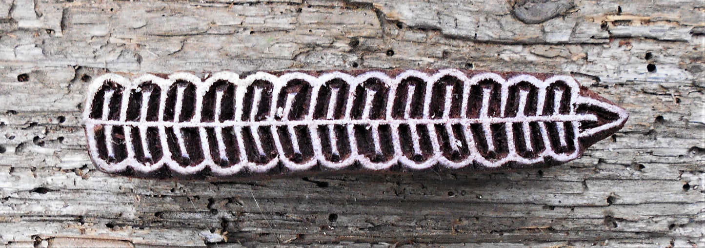 Bordürenstempel, Blaudruckstempel, Stoffdruckstempel, Textilstempel, Holzdruckstempel