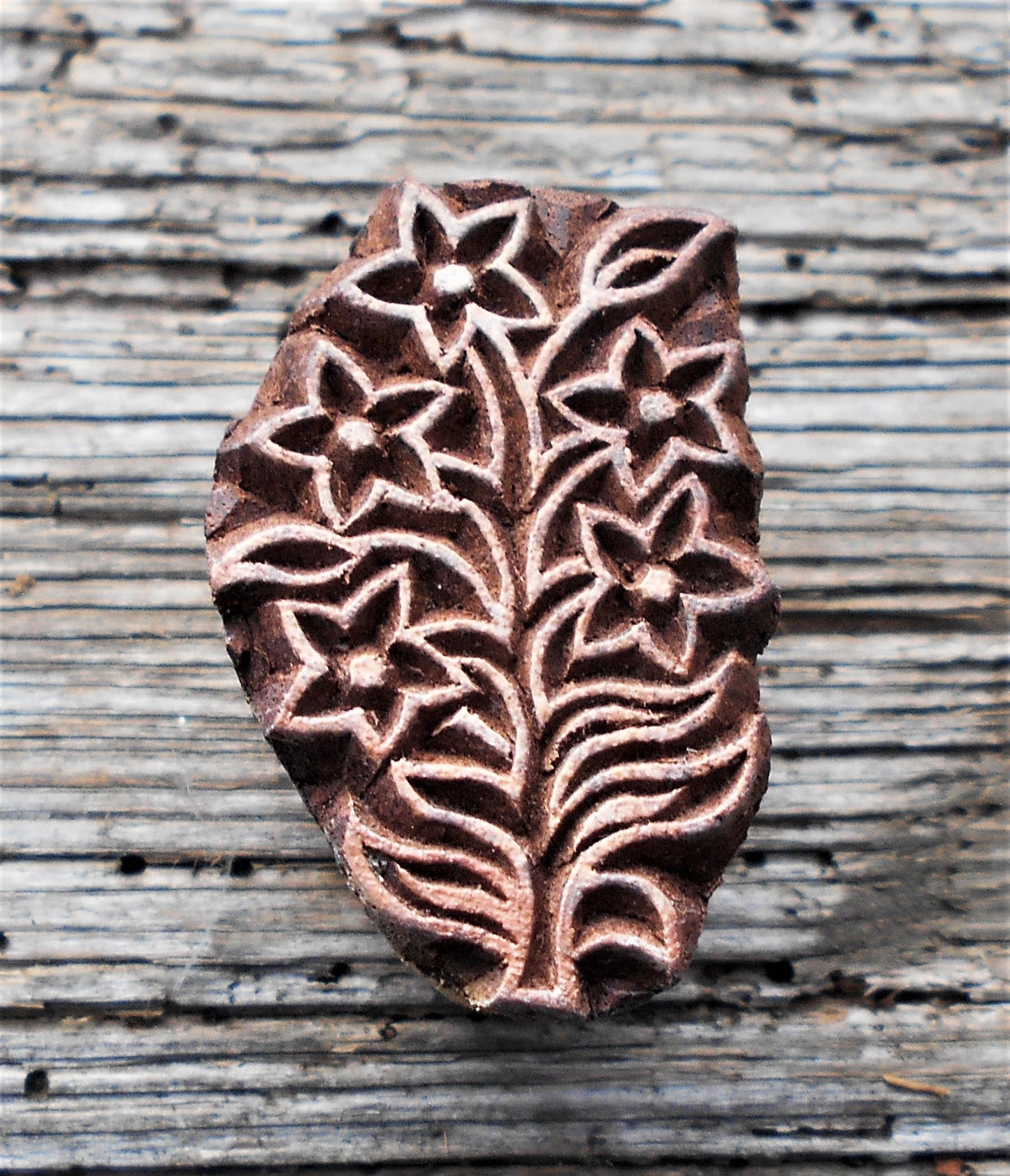 Holzdruckstempel, Motivstempel, Blaudruckstempel, Stoffdruckstempel, Botanik