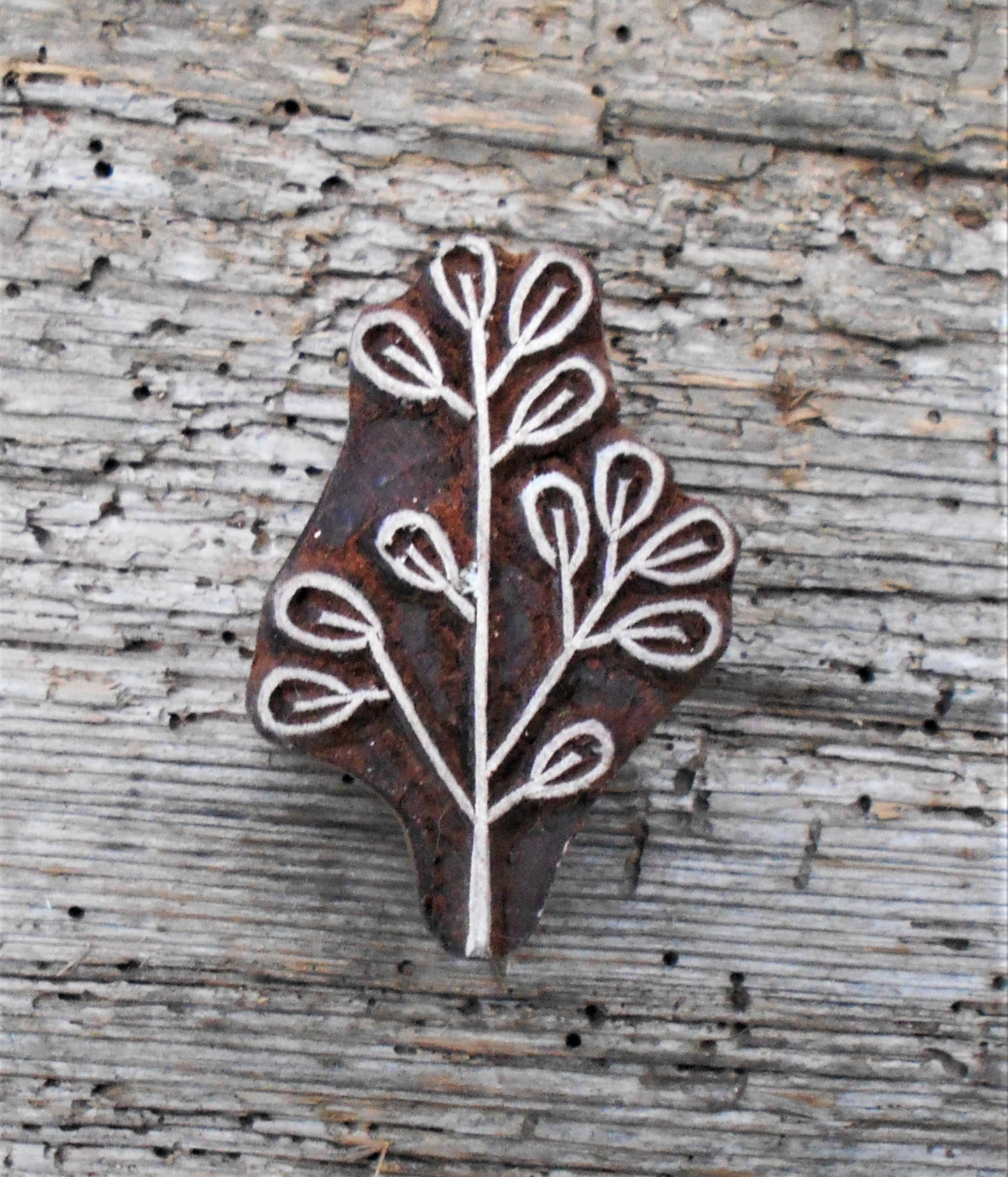 Stoffdruckstempel, Holzdruckstempel, Motivstempel, Blaudruckstempel, Gras