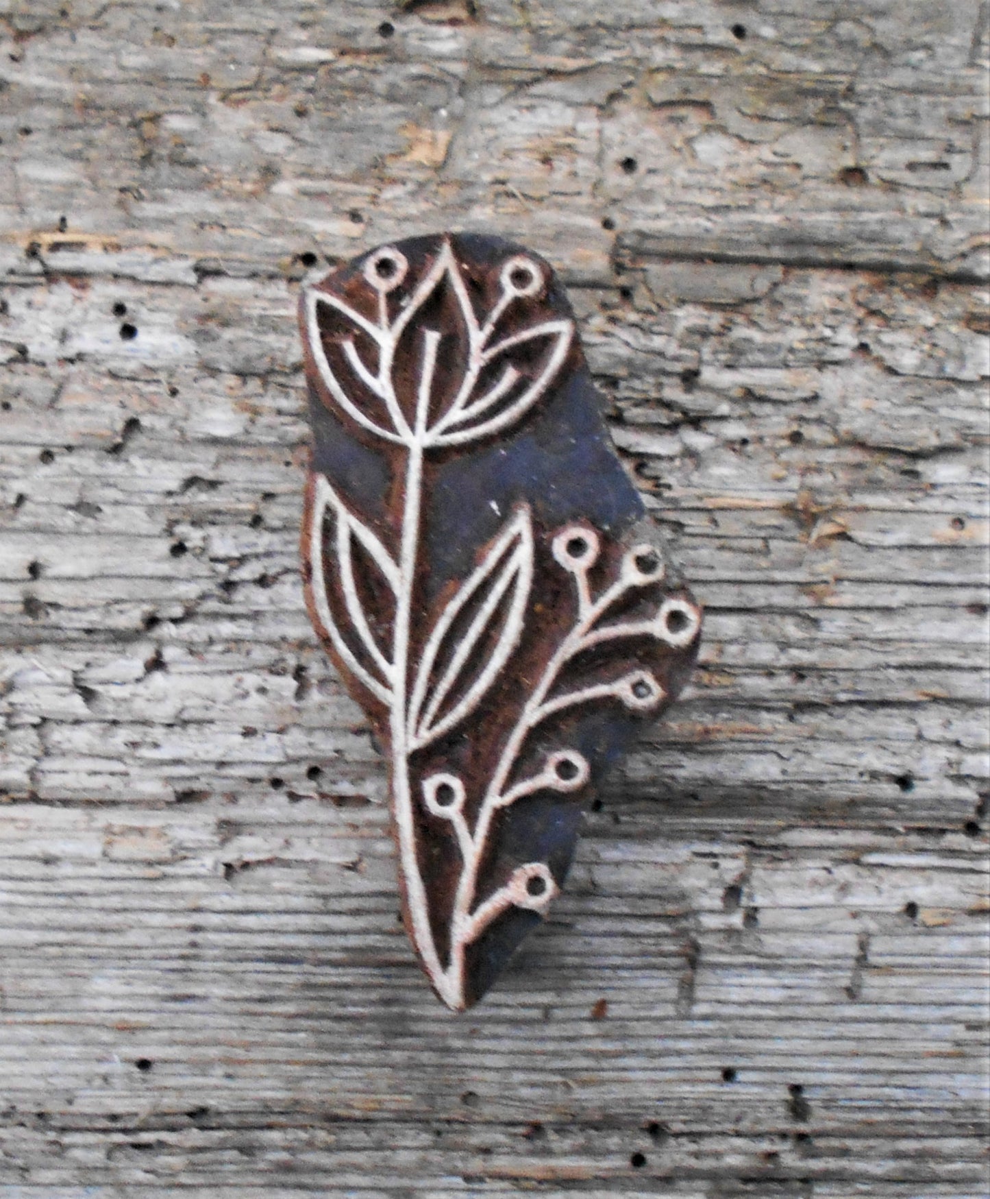 Stoffdruckstempel, Holzdruckstempel, Motivstempel, Blaudruckstempel, Gras