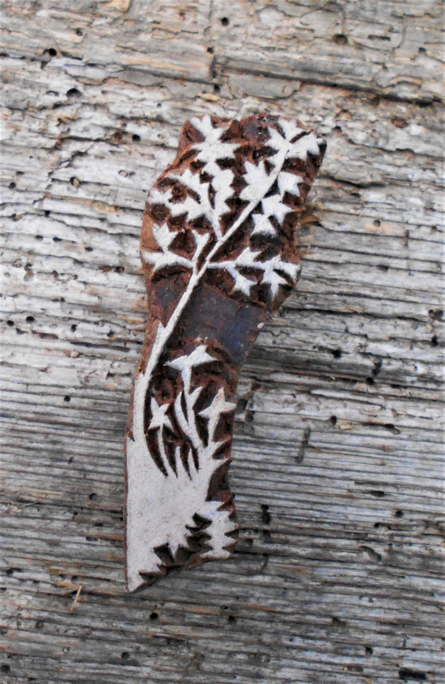 Stoffdruckstempel, Holzdruckstempel, Motivstempel, Blaudruckstempel, Gras