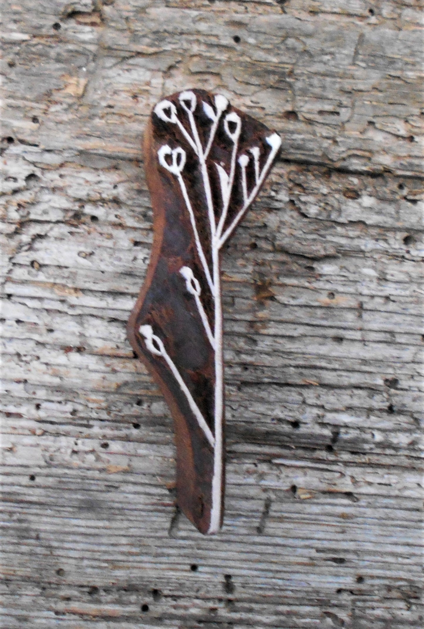 Stoffdruckstempel, Holzdruckstempel, Motivstempel, Blaudruckstempel, Gras