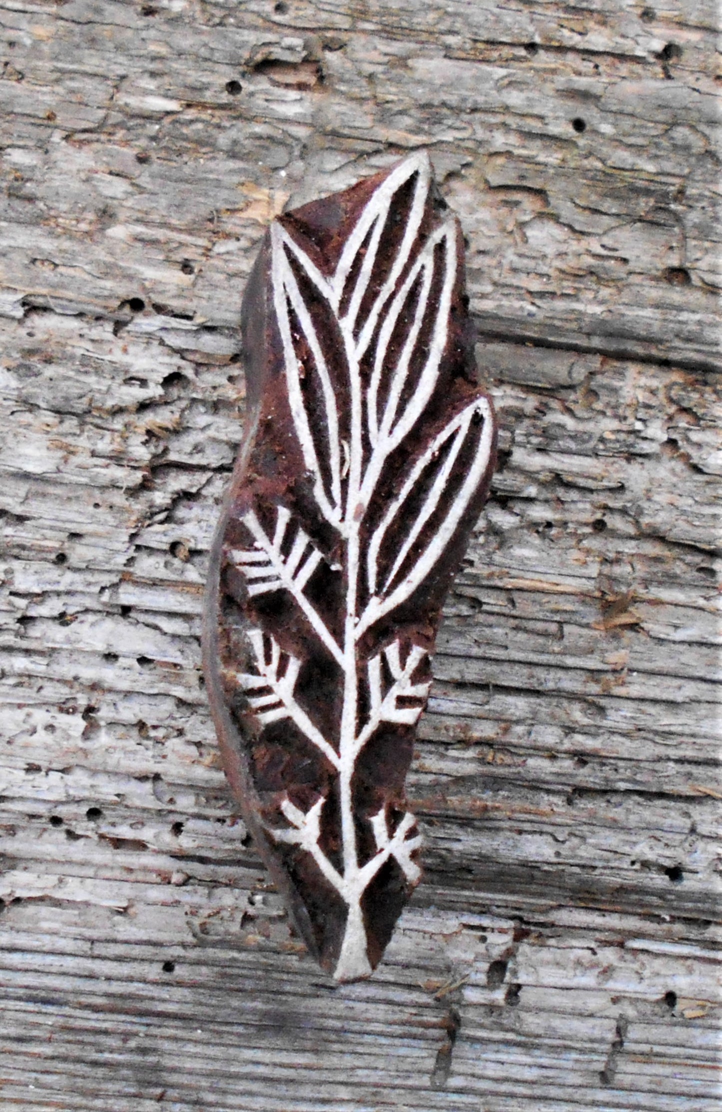 Stoffdruckstempel, Holzdruckstempel, Motivstempel, Blaudruckstempel, Gras