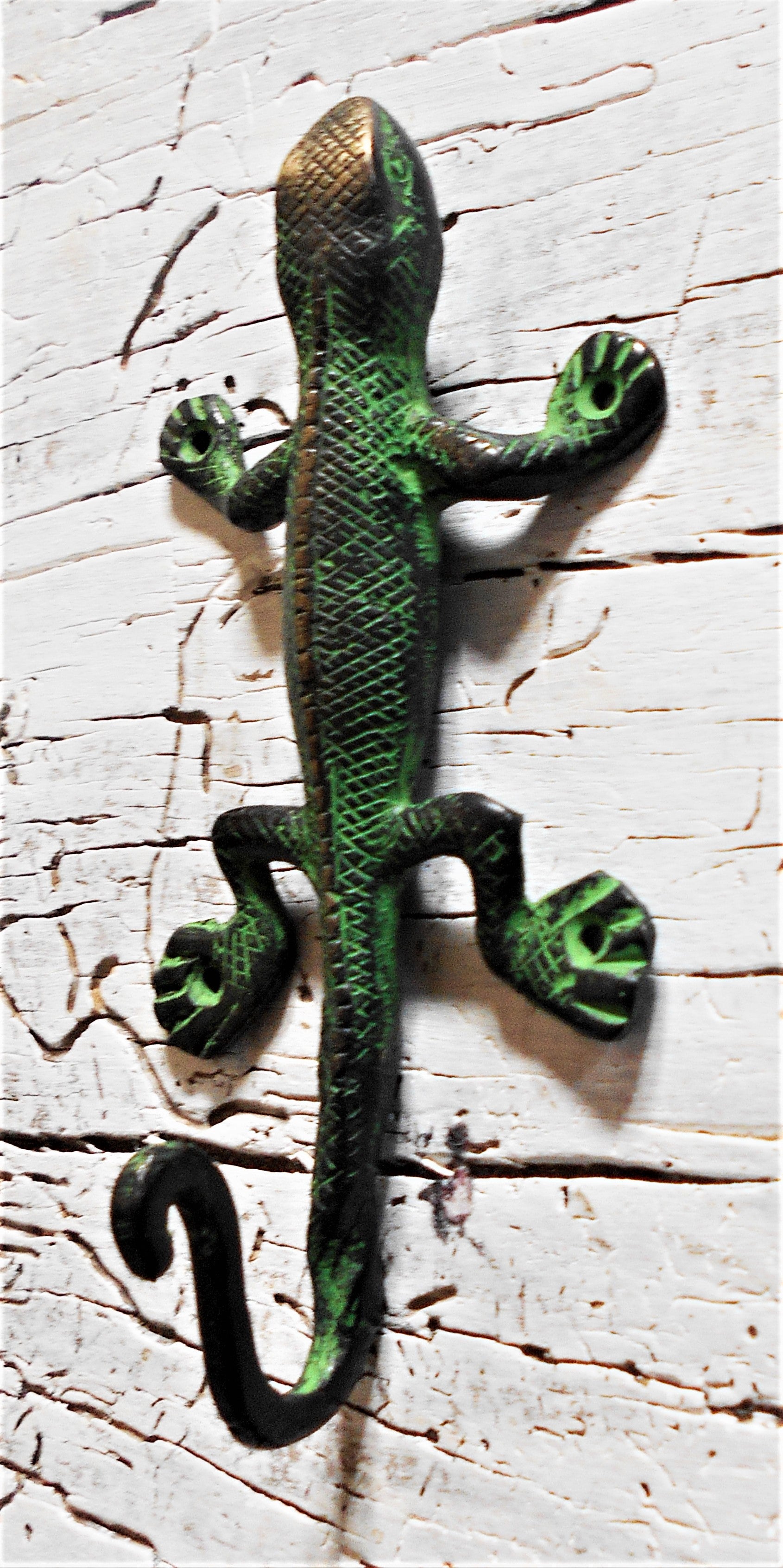 Garderobenhaken, Wandhaken, Kleiderhaken, Messing, Echse – Emelies World