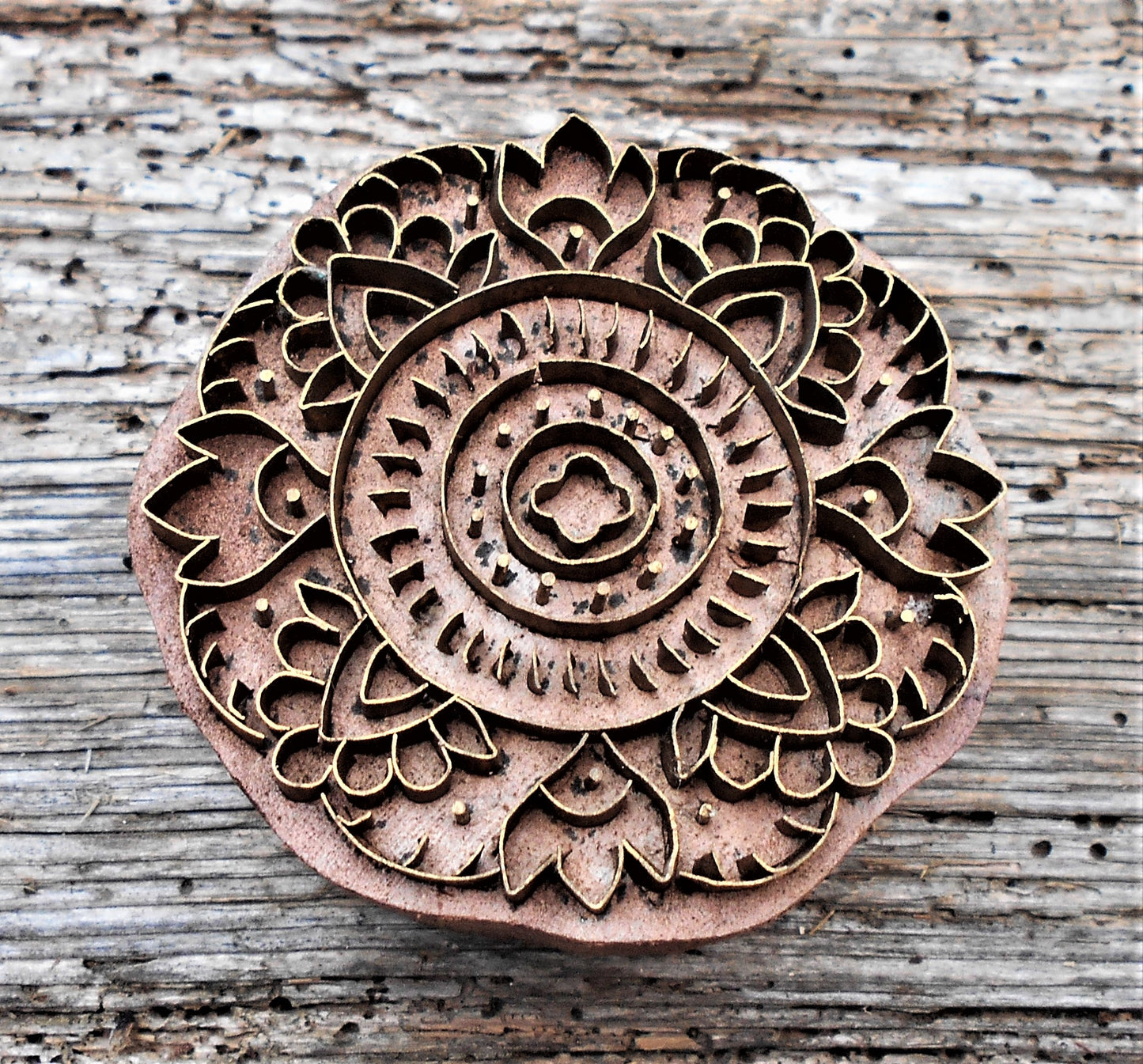 Metallstempel, Leinenstempel, Stoffdruckstempel, Mantra