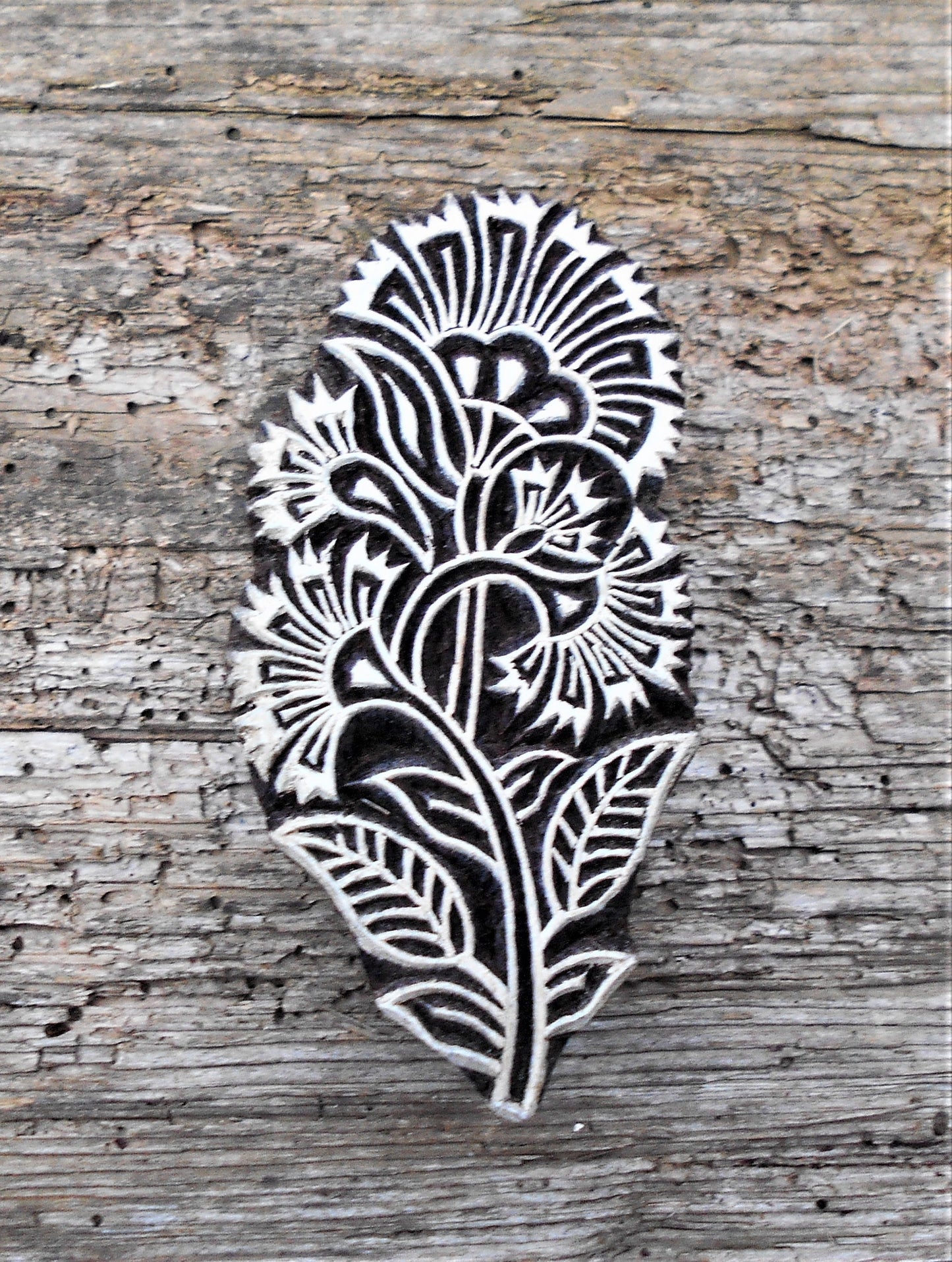 Stoffdruckstempel, Holzdruckstempel, Textilstempel, Blaudruckstempel, Motivstempel