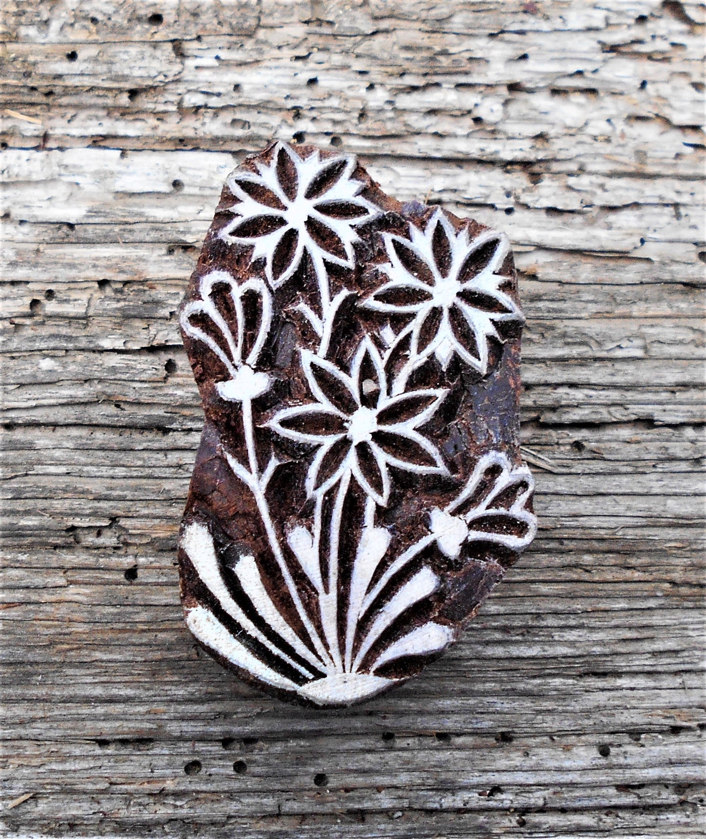 Stoffdruckstempel, Holzdruckstempel, Textilstempel, Blaudruckstempel, Motivstempel