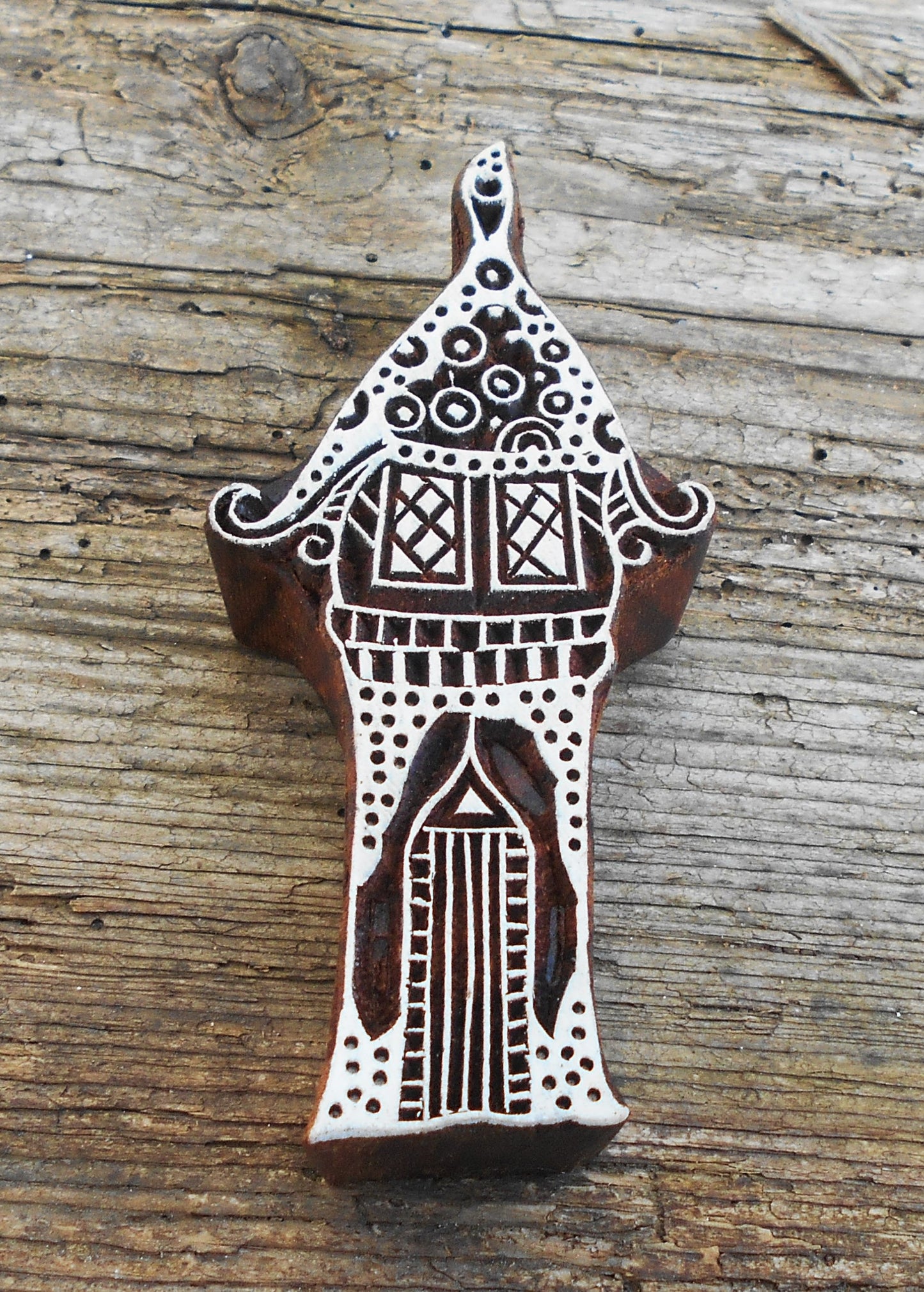 Motivstempel, Stoffdruckstempel, Holzdruckstempel, Textilstempel, Hundertwasser