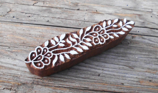 Bordürenstempel, Blaudruckstempel, Stoffdruckstempel, Textilstempel