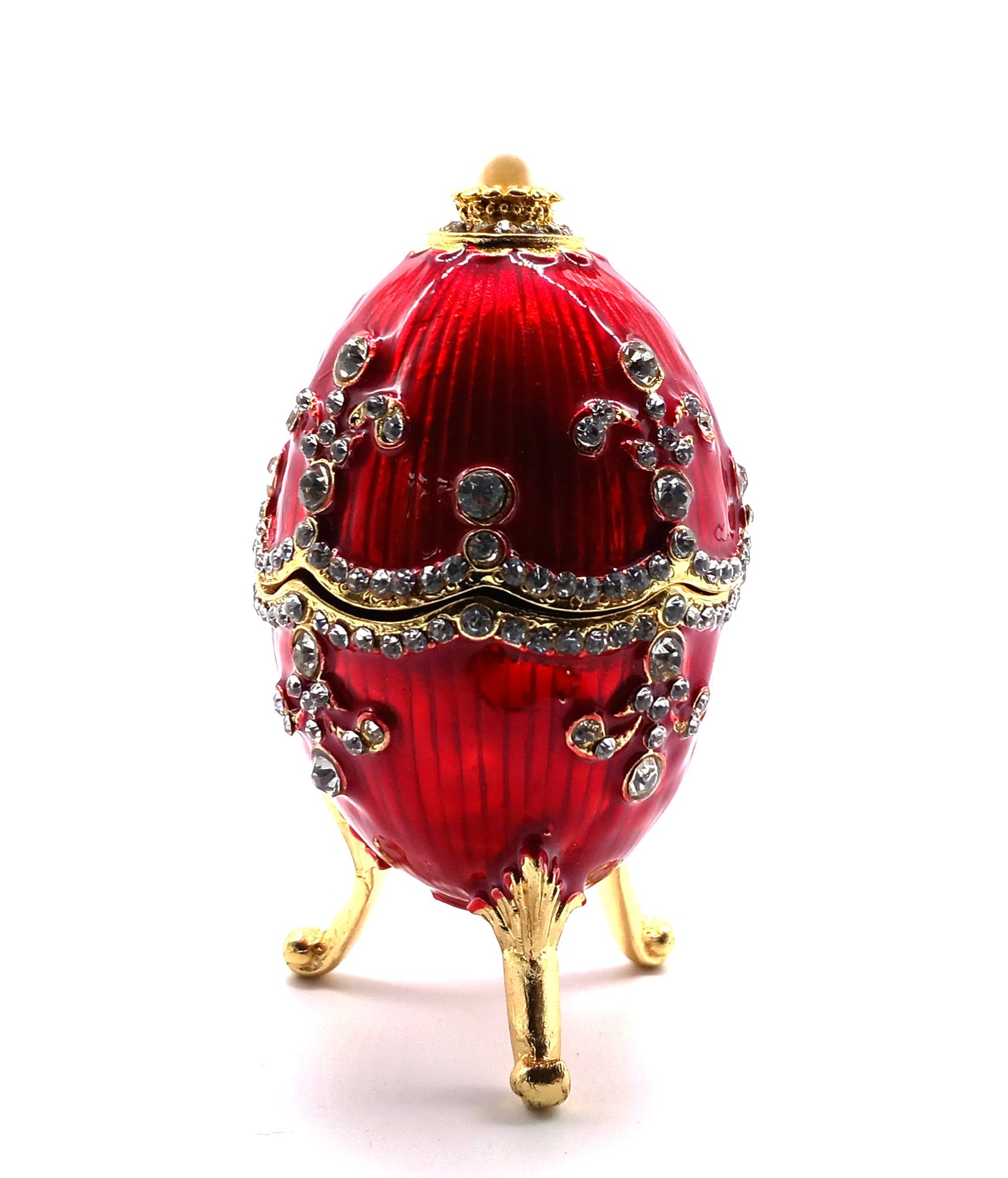 Rotes Fabergé Ei mit Perle, Schmuck-Osterei