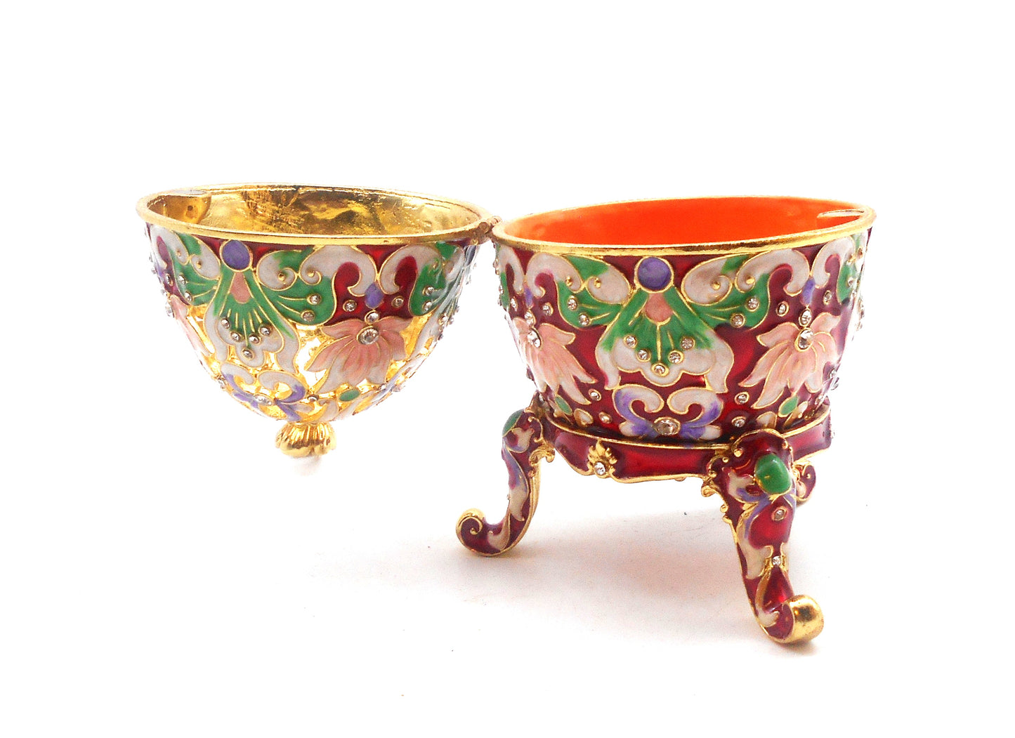 Fabergé Ei mit Glitzerstrass, Schmuck-Osterei, riesig