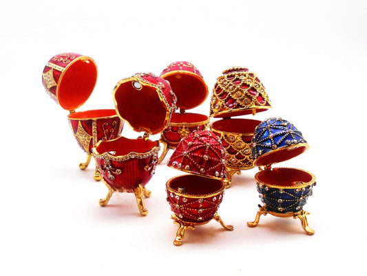 Fabergé Eier mit Glitzerstrass, Schmuck-Ostereier