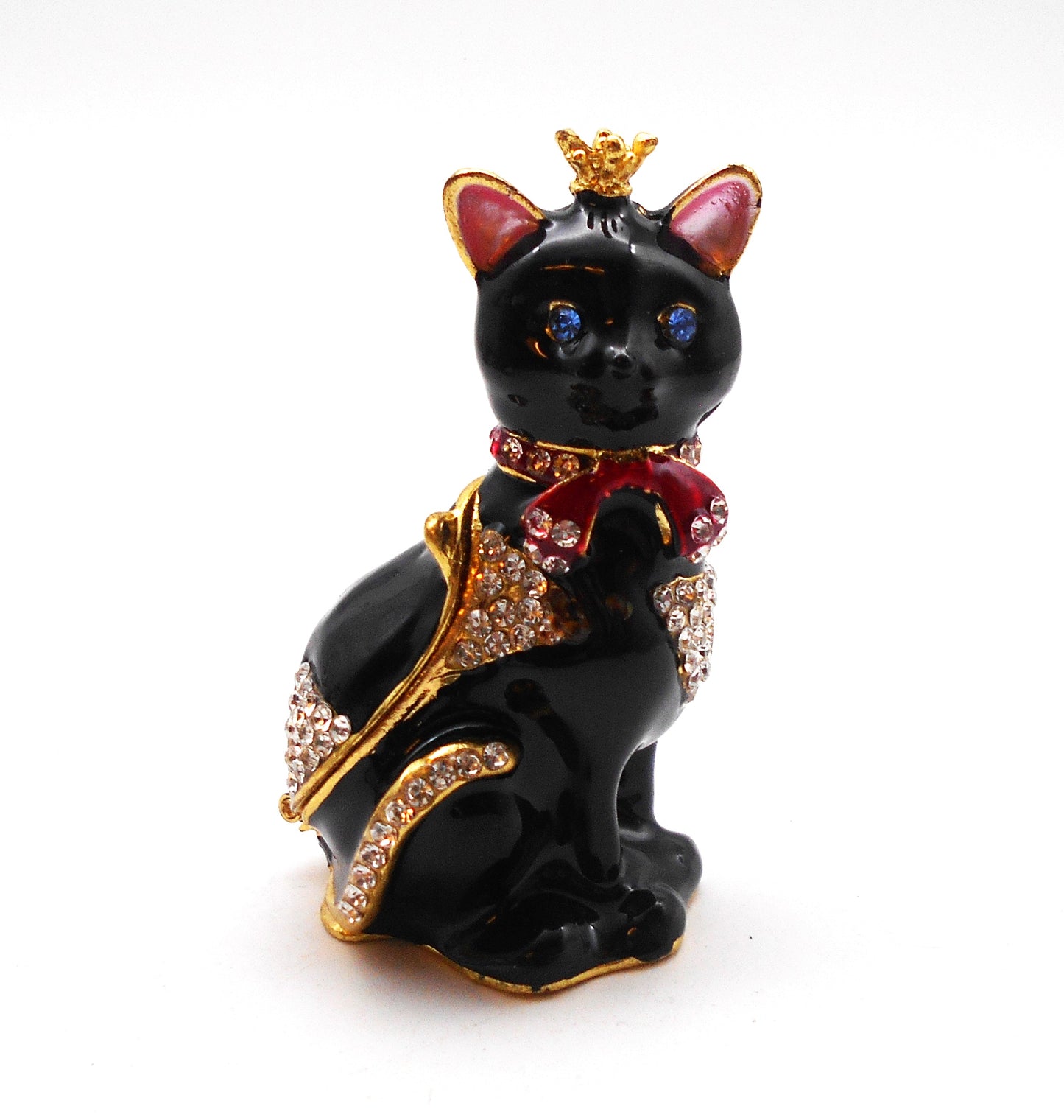 Aufbewahrungsdose Fabergé Katze, schwarz