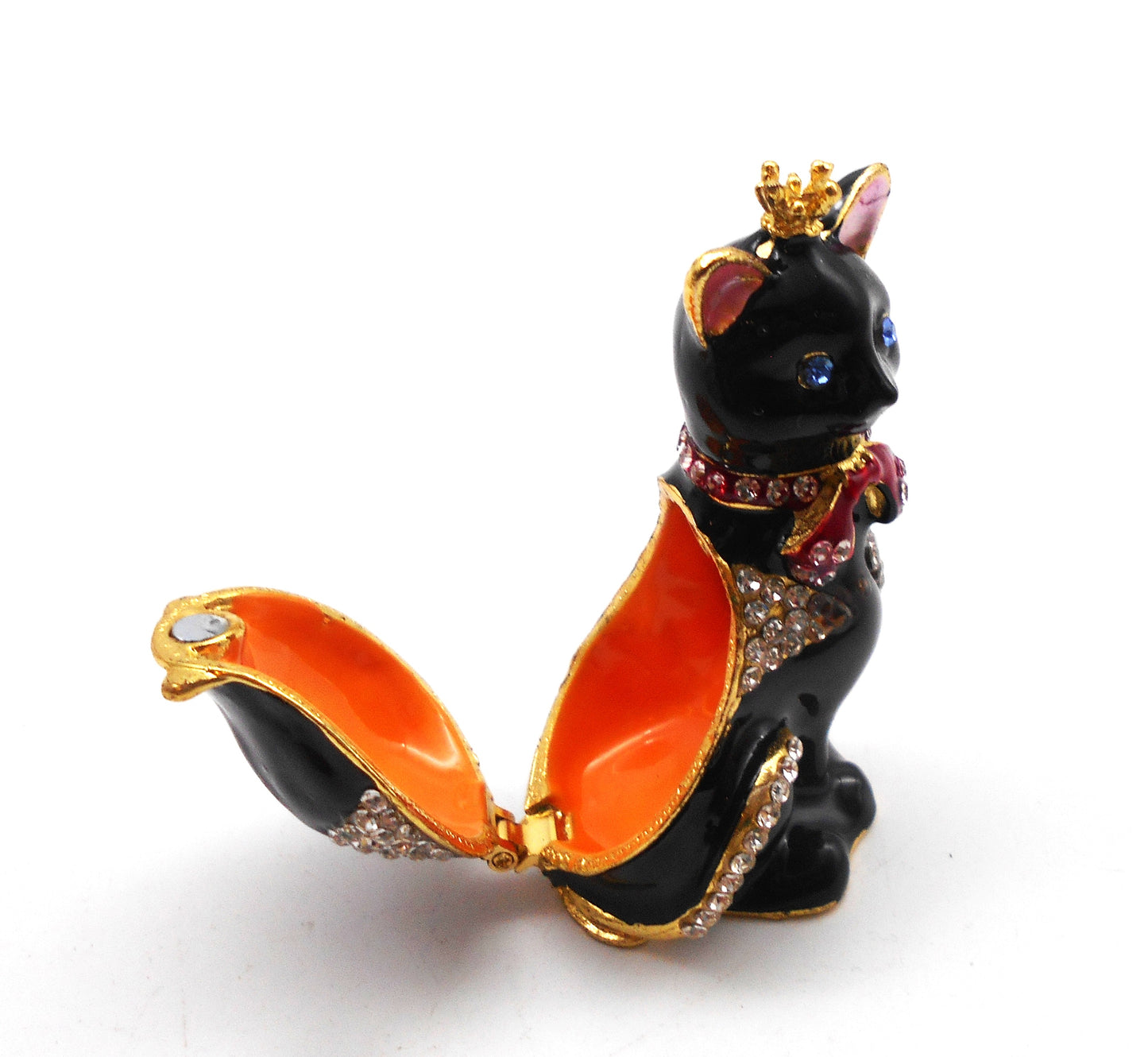 Aufbewahrungsdose Fabergé Katze, schwarz