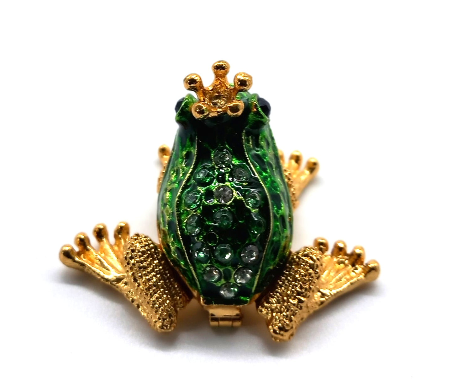 Fabergé Dose Mini Frosch mit Krone