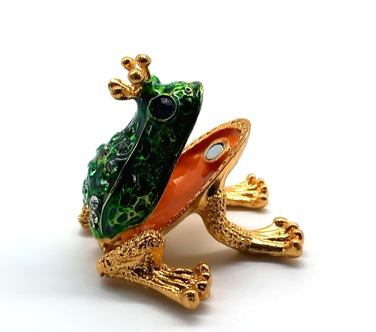 Fabergé Dose Mini Frosch mit Krone