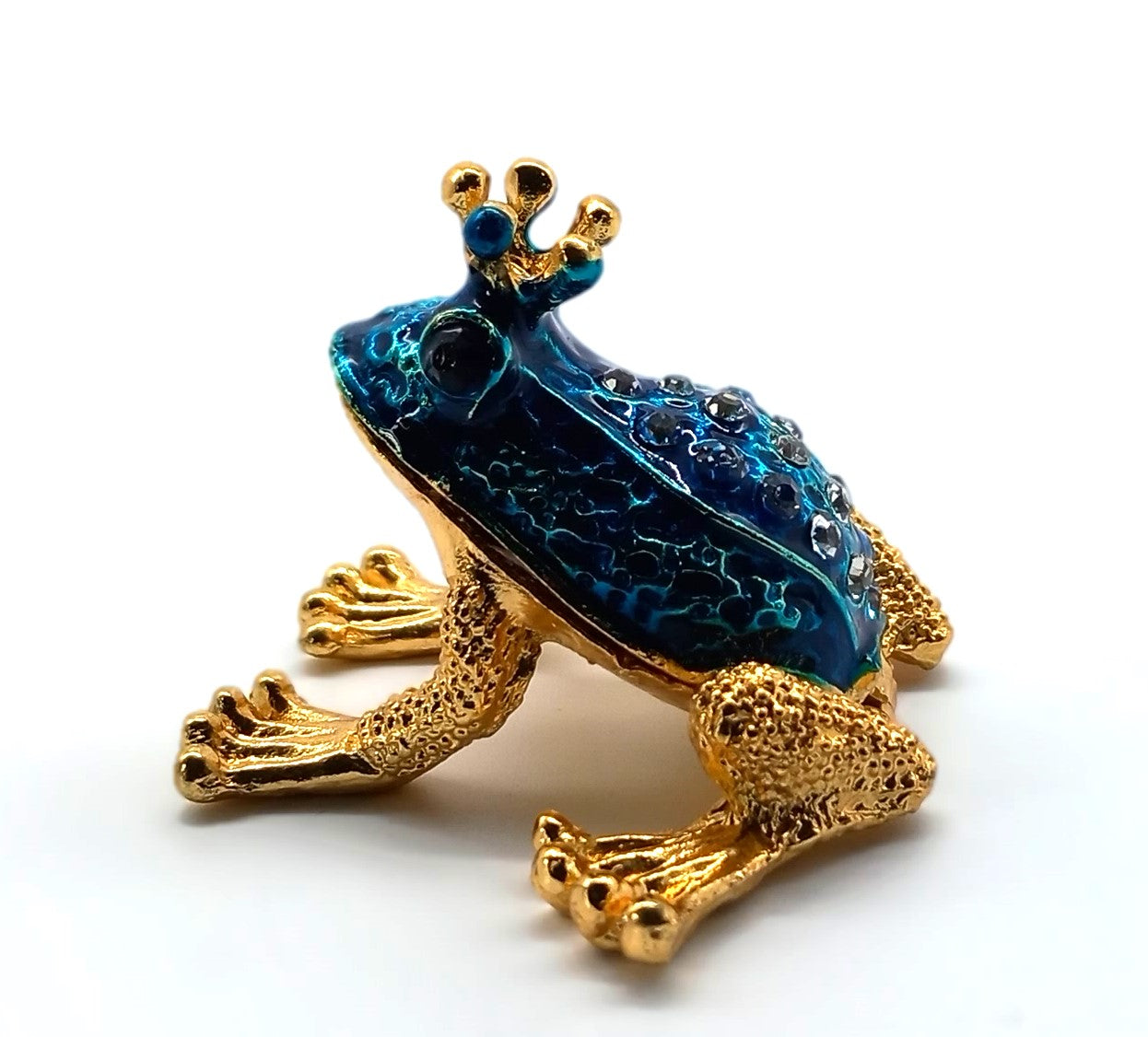 Fabergé Dose Mini Frosch mit Krone