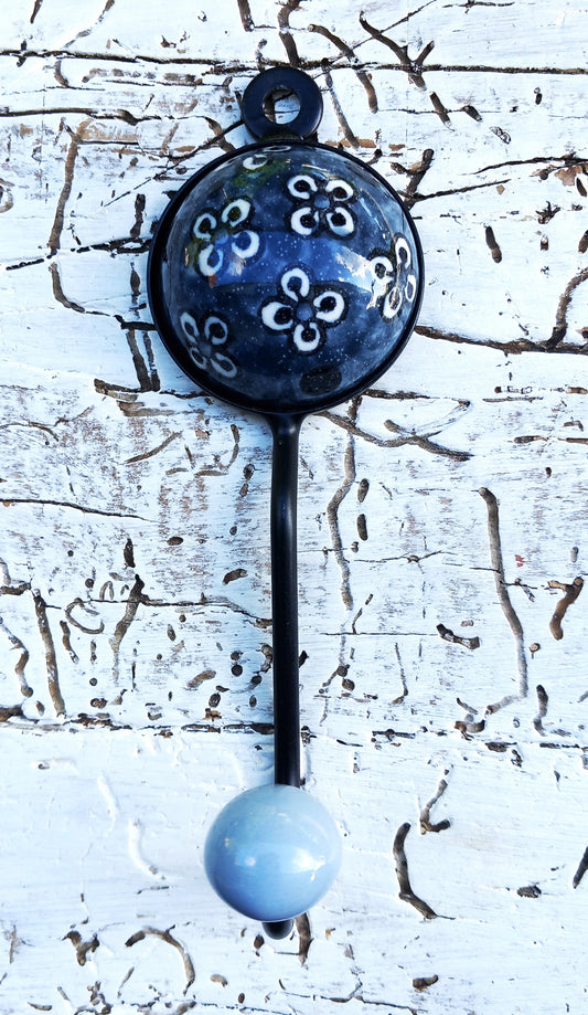 Garderobenhaken, Keramikhaken, Wandhaken, Kleiderhaken, grau