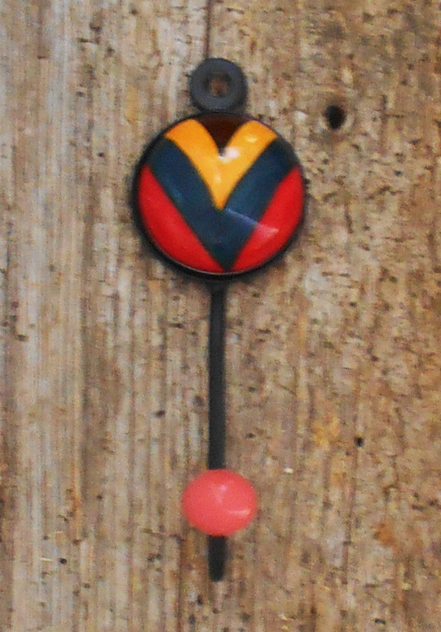 Garderobenhaken, Keramikhaken, Wandhaken, Kleiderhaken, lachs