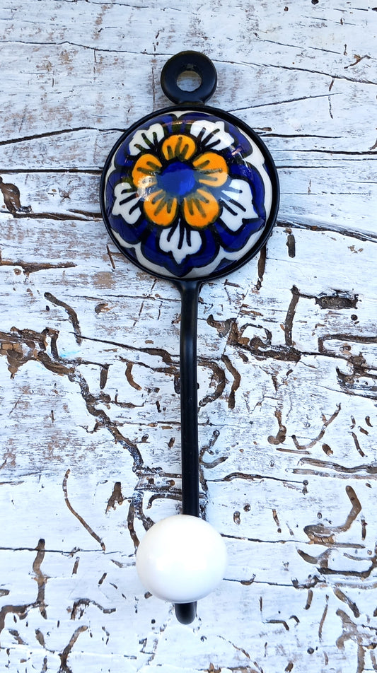 Garderobenhaken, Keramikhaken, Wandhaken, Kleiderhaken, weiß