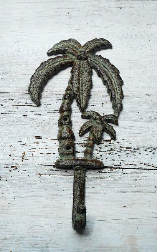 Garderobenhaken, Gusseisen, Palmen