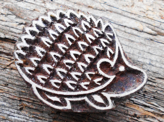 Stoffdruckstempel, Holzdruckstempel, Motivstempel, Blaudruckstempel, Textildruck-Igel 1