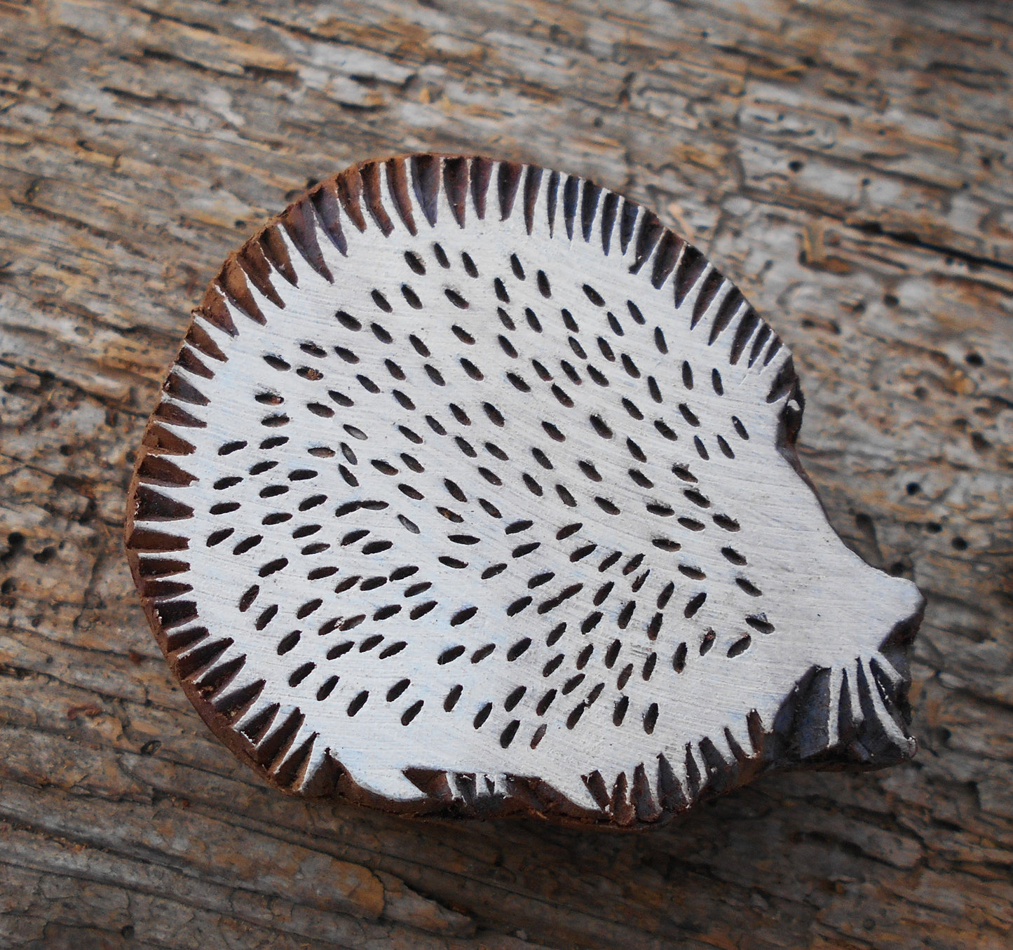 Stoffdruckstempel, Holzdruckstempel, Motivstempel, Blaudruckstempel, Textildruck-Igel 2
