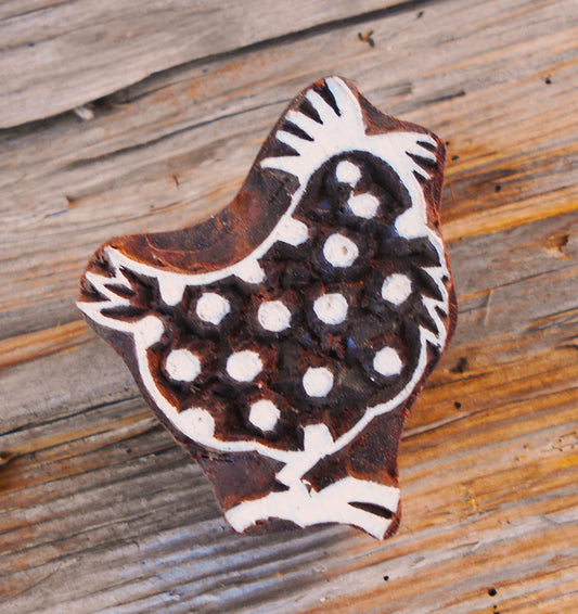 Tierstempel, Stoffdruckstempel, Holzdruckstempel, Blaudruckstempel, Henne