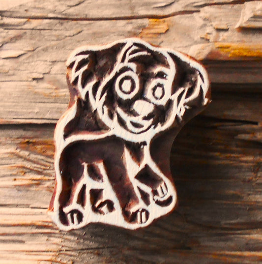 Tierstempel, Stoffdruckstempel, Holzdruckstempel, Blaudruckstempel, Hund