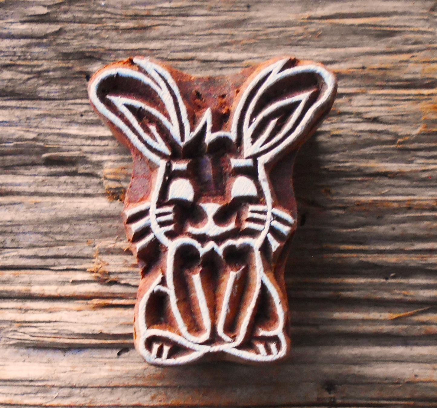 Tierstempel, Stoffdruckstempel, Holzdruckstempel, Blaudruckstempel, Hase