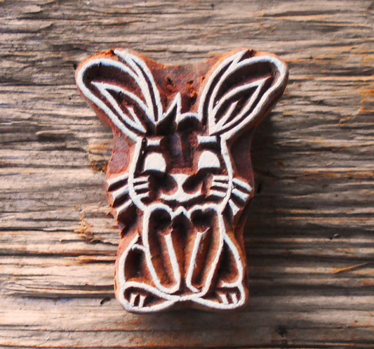 Tierstempel, Stoffdruckstempel, Holzdruckstempel, Blaudruckstempel, Hase