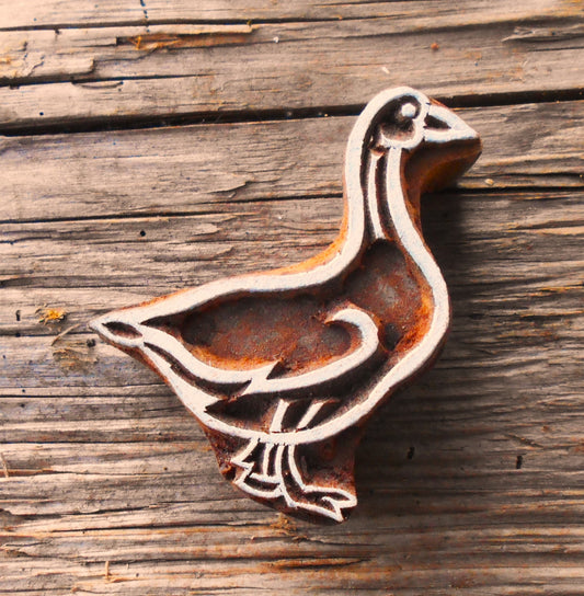 Tierstempel, Stoffdruckstempel, Holzdruckstempel, Blaudruckstempel, Gans